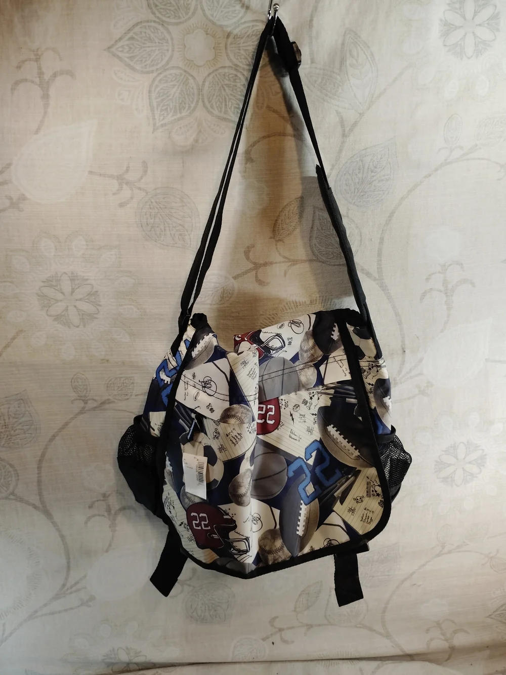 The Children's Place Boys' Sports Print Messenger Bag - Navy/Black/Red